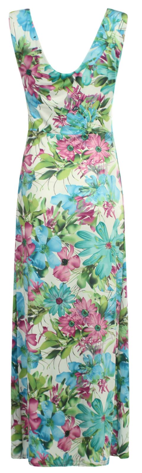 Womens Plus Size Contrast Knot Panel Summer Floral Print Grecian Maxi Dress 8-26