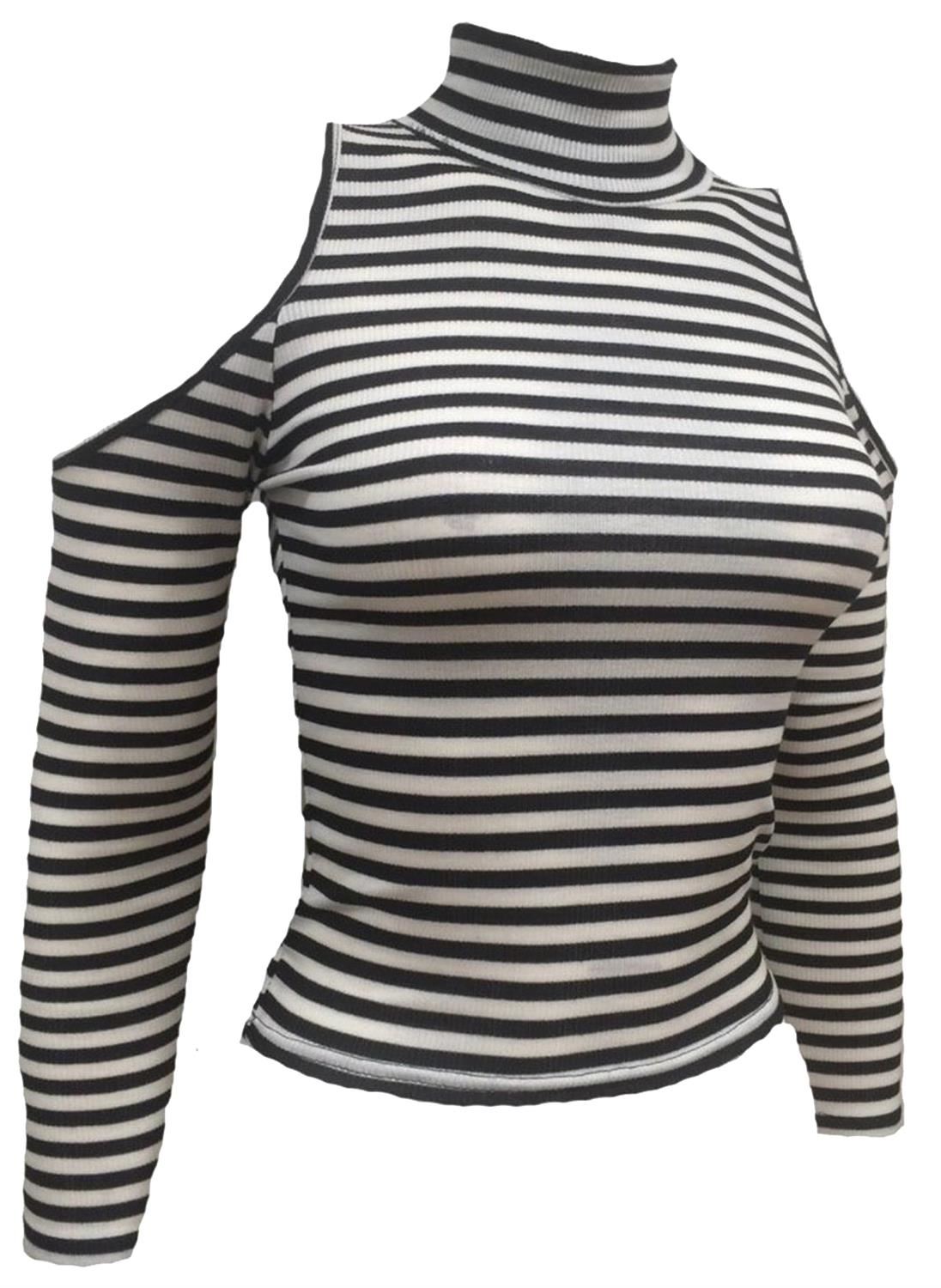 Jersey polo neck ladies Clearance