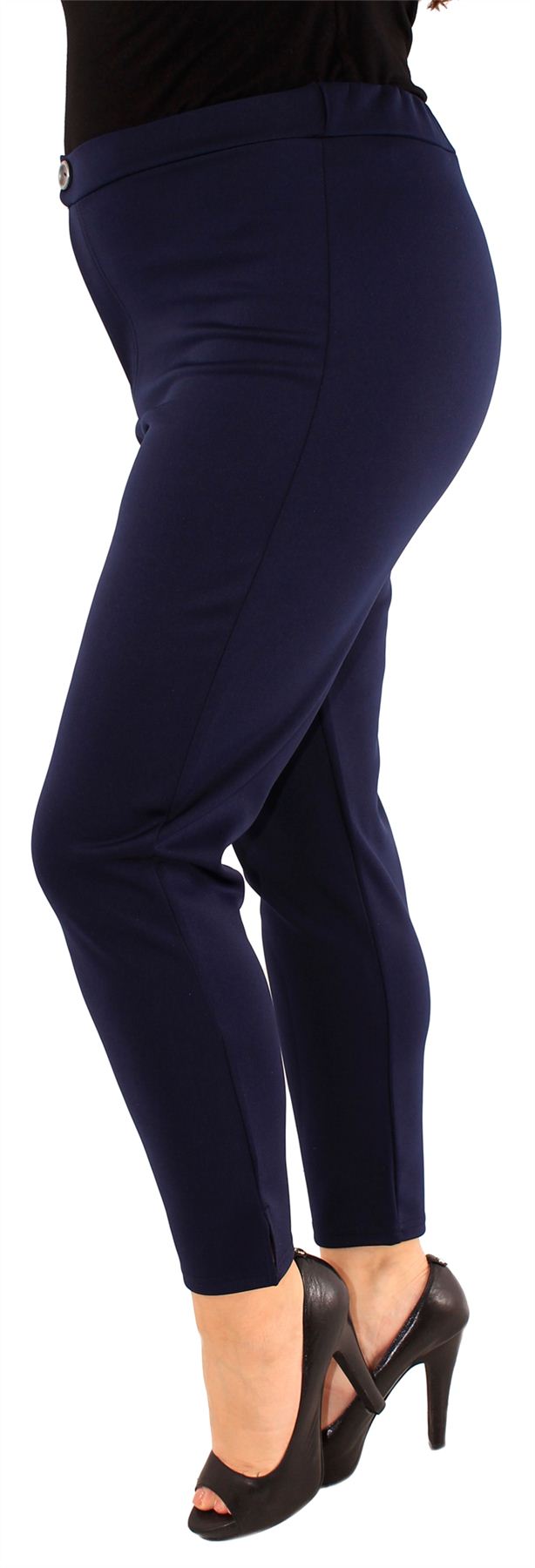 New Womens Plus Size Animal Print Stretch Waist Scuba Floral Pants