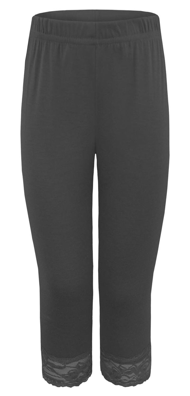 Plus Size 3/4 Lace Viscose Leggings 