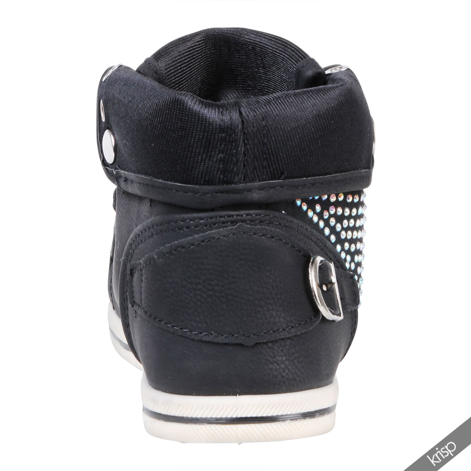 Women Turn Down Cuff High Top Fashion Trainers Sneakers Casual Ankle