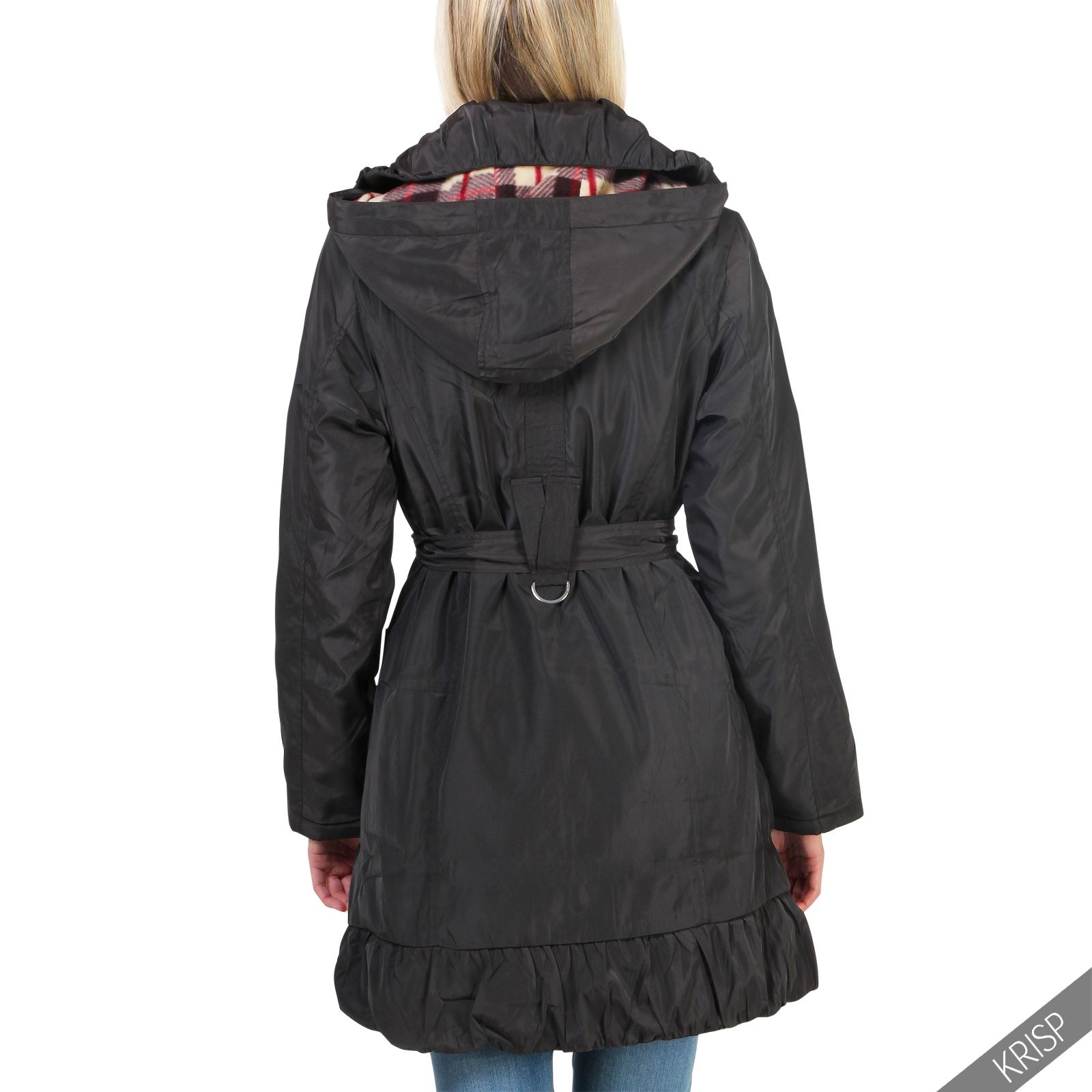 Women Ladies Detachable Hood Warm Long Winter Parka Puffer