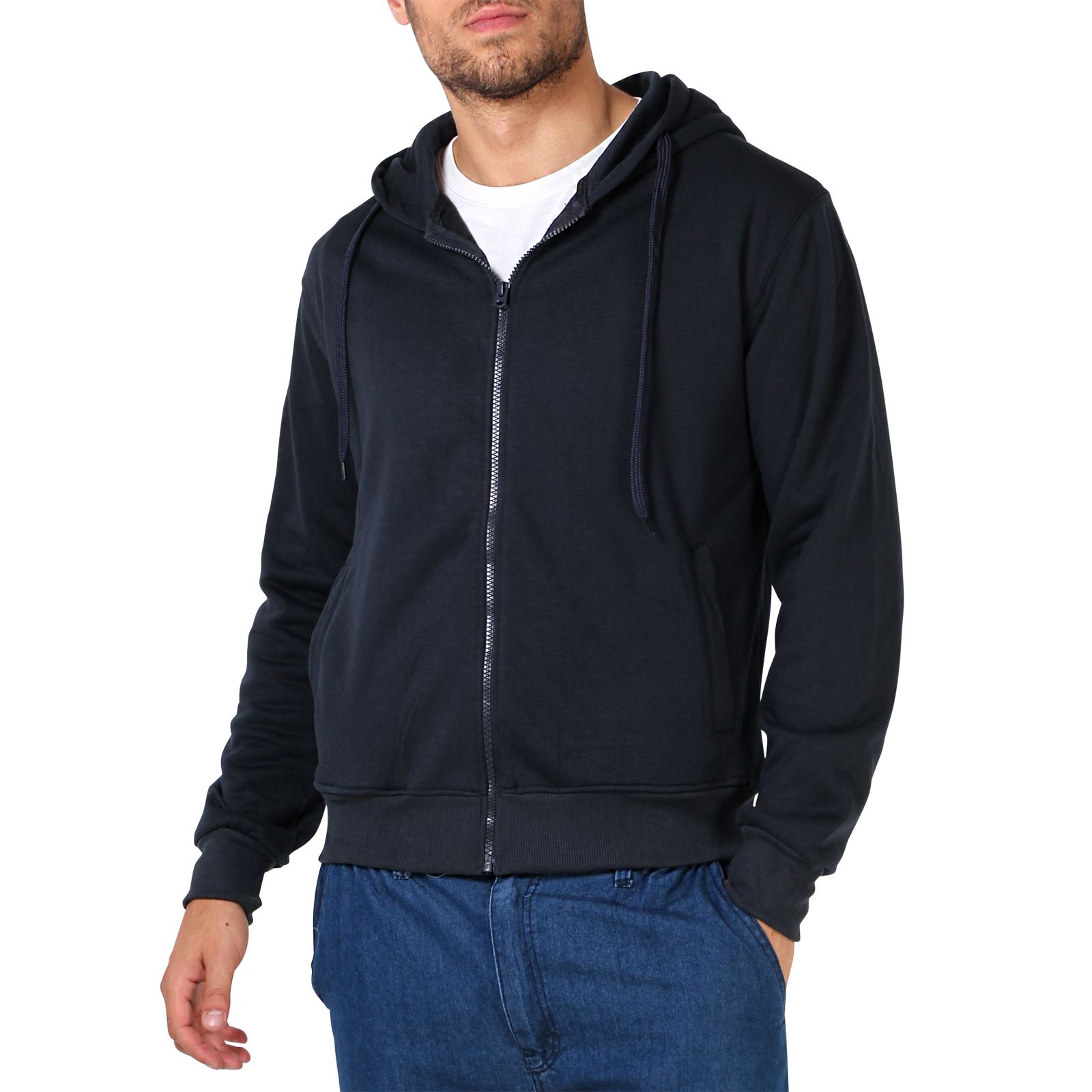 zip up cotton sweatshirt