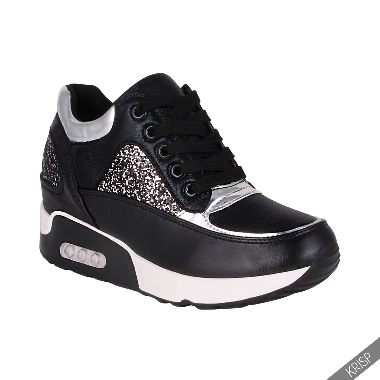 wedges sport shoes womens glitter fashion air shock wedge trainers wedges sport shoes womens glitter fashion air shock wedge trainers