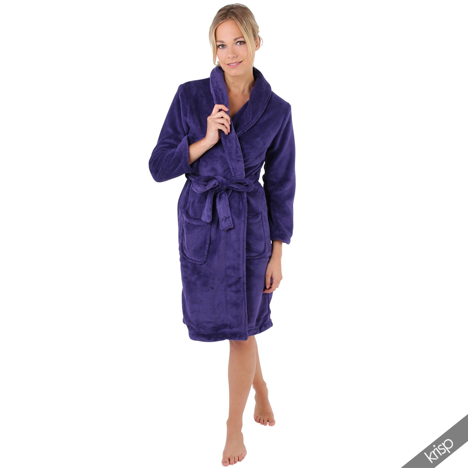 bademantel damen knielang