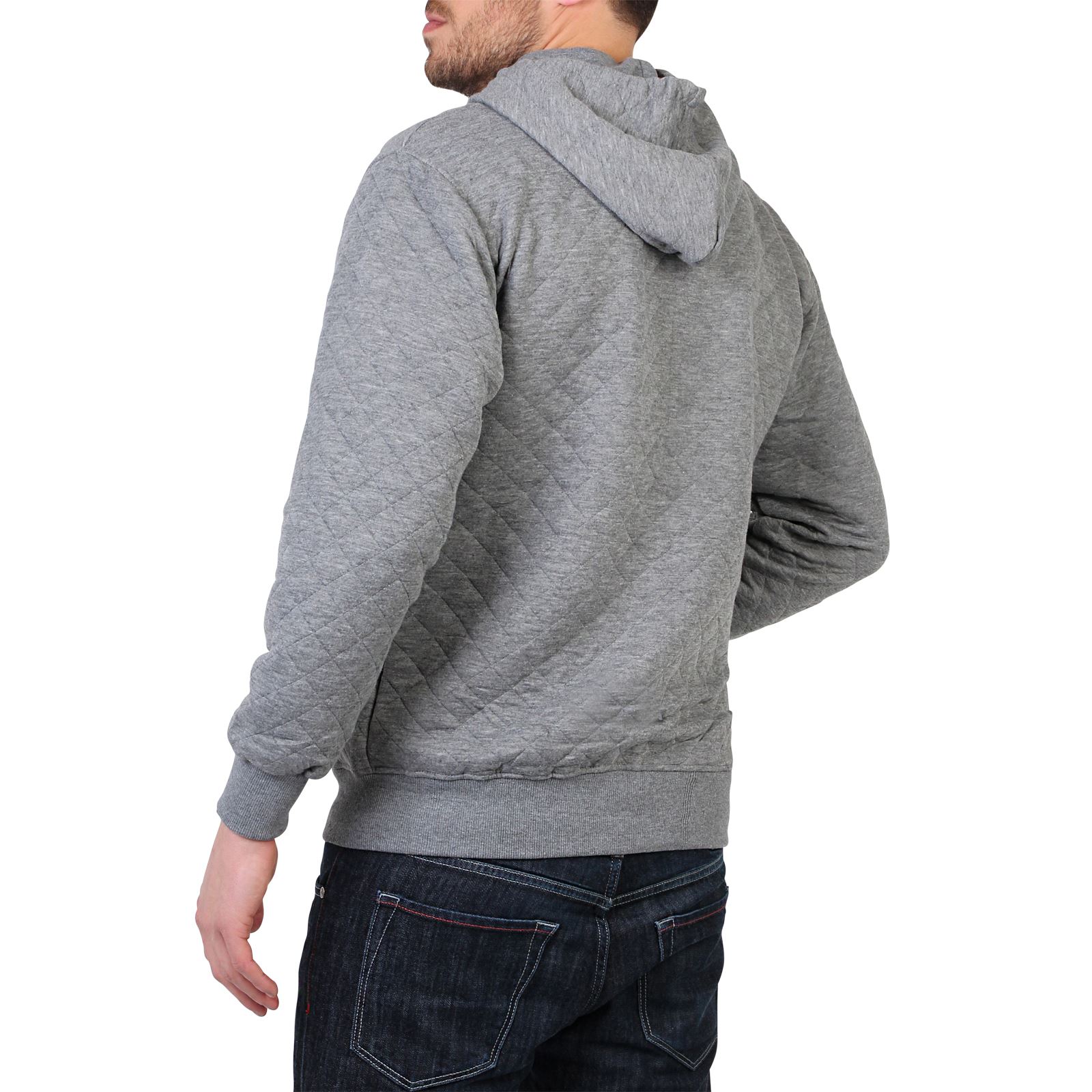Mens Zip Up Casual Hoodie Plain Classic Cotton Sweatshirt Jacket