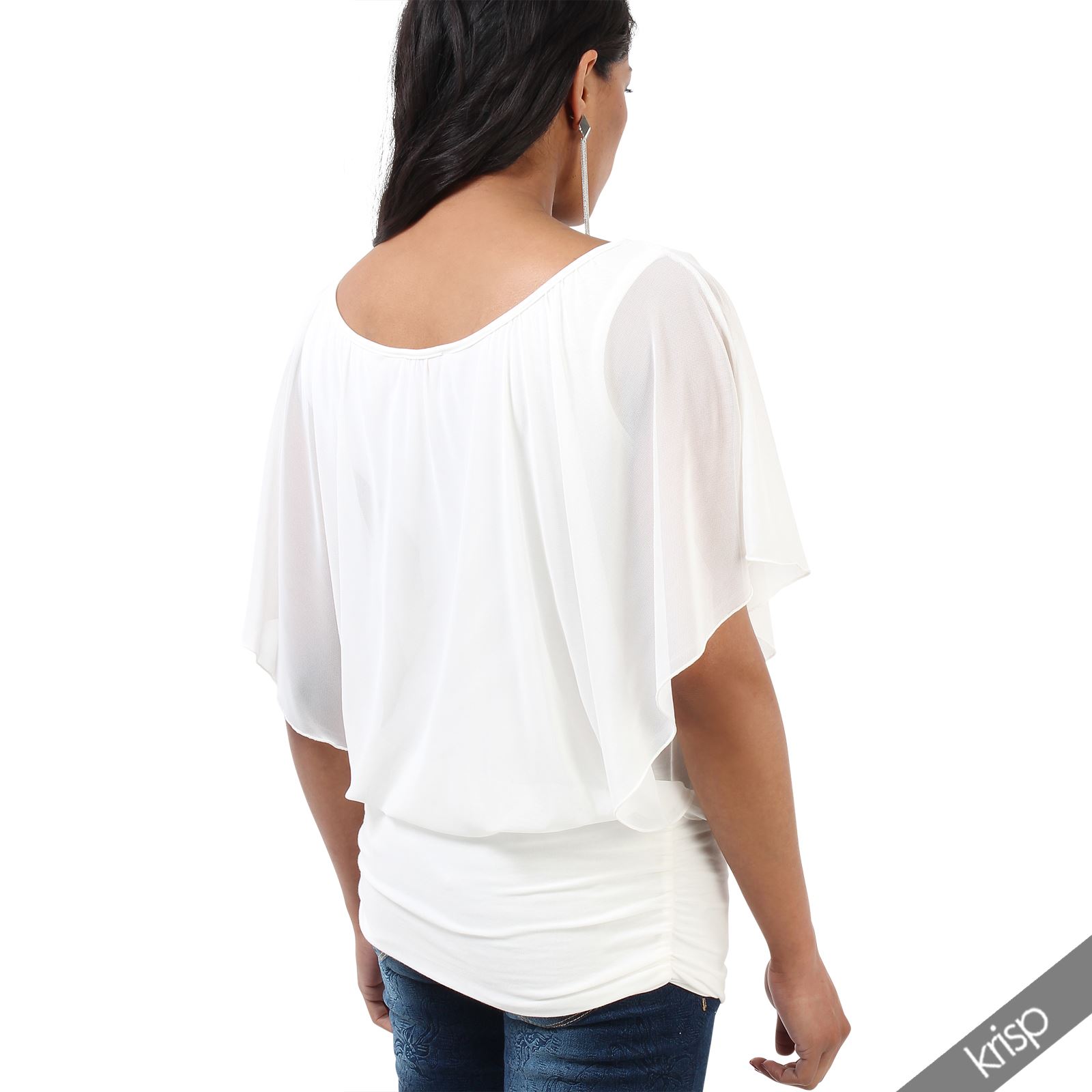 WNEEDU Damen T-Shirt 3/4 Arm - Henley Bluse Mit Knöpfen In Vielen Farben