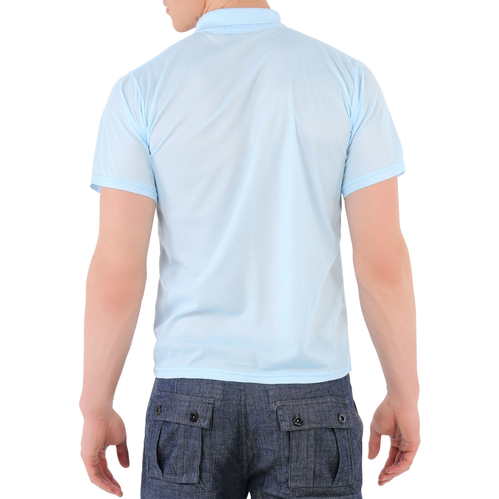 Men Light Cotton Plain Polo T Shirt Short Sleeve Collared Regular Fit Top Summer | eBay
