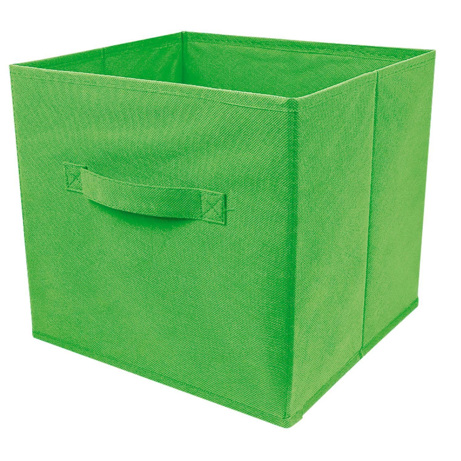 5 x FOLDABLE COLLAPSIBLE CANVAS FABRIC STORAGE CUBE BIN ORGANISER BOXES BOOKCASE eBay