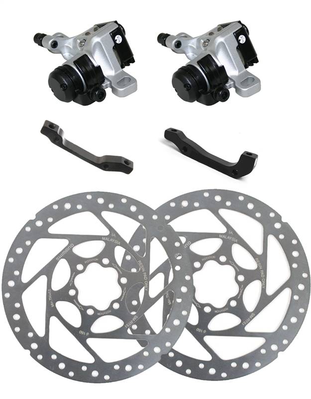 Shimano BRM416 SILVER Mechanical Disc Brake MTB Hybrid Disk Bundle Deals