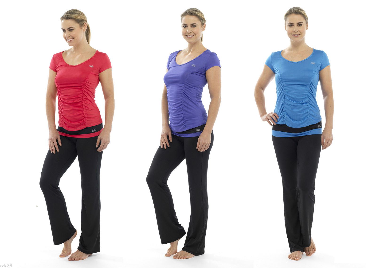 Ladies Yoga Tops, Pants Seamless Active Sports Wear Gym Fitness