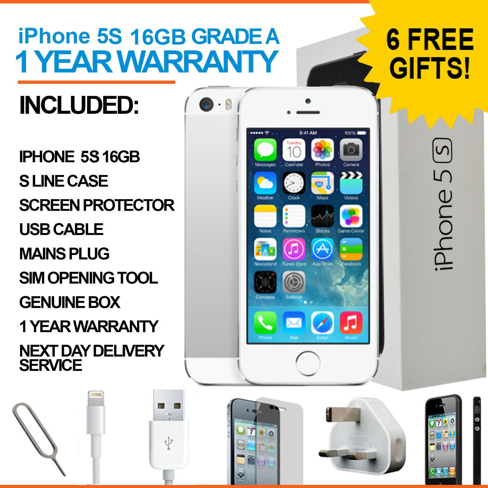 iphone k nh n sim apple iphone 5s 16 gb silver white sim free unlocked 4g grade a ebay iphone k nh n sim apple iphone 5s 16 gb silver white sim free unlocked 4g grade a ebay