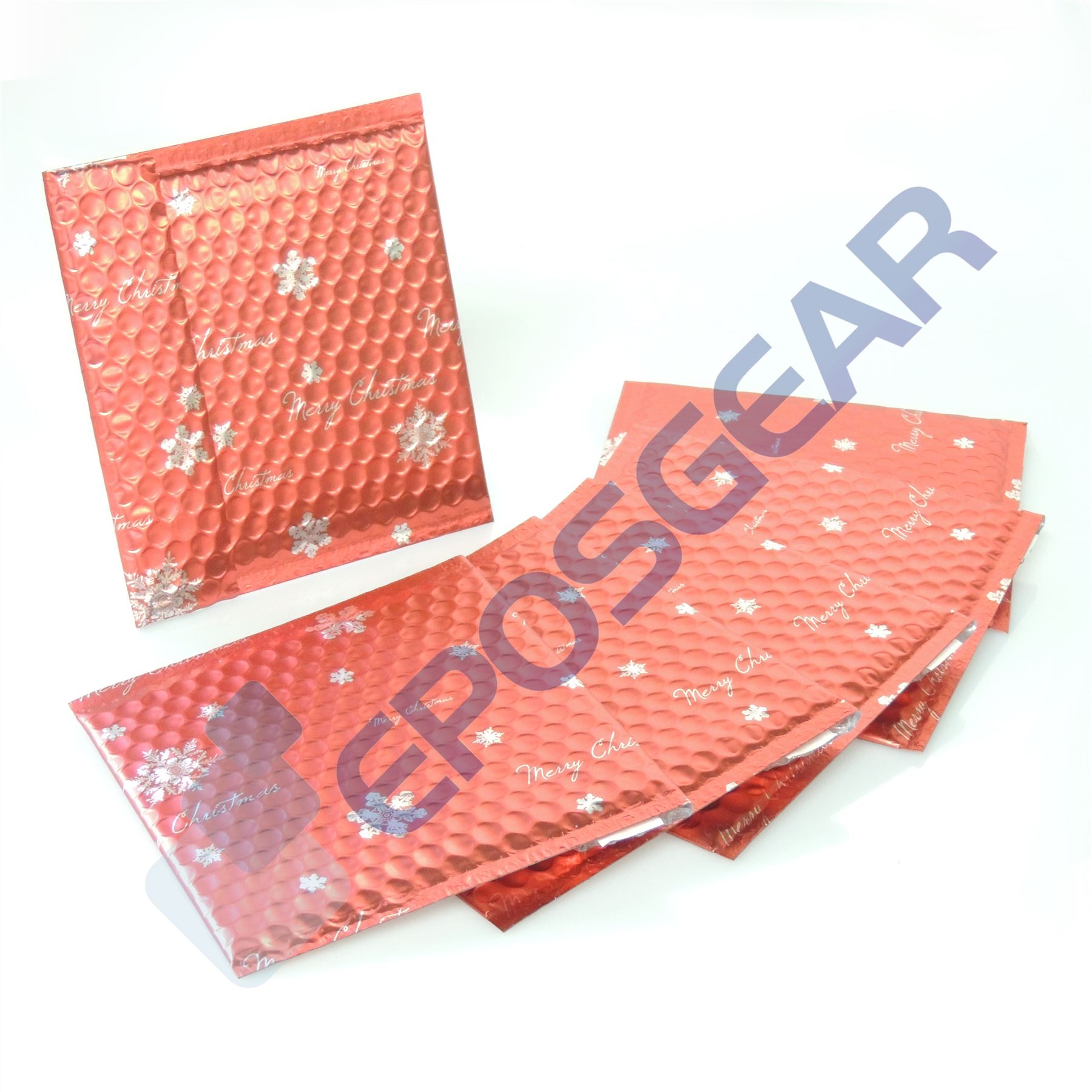 Christmas Xmas Gift Metallic Foil Padded Bubble Wrap Lined Bag Mailing