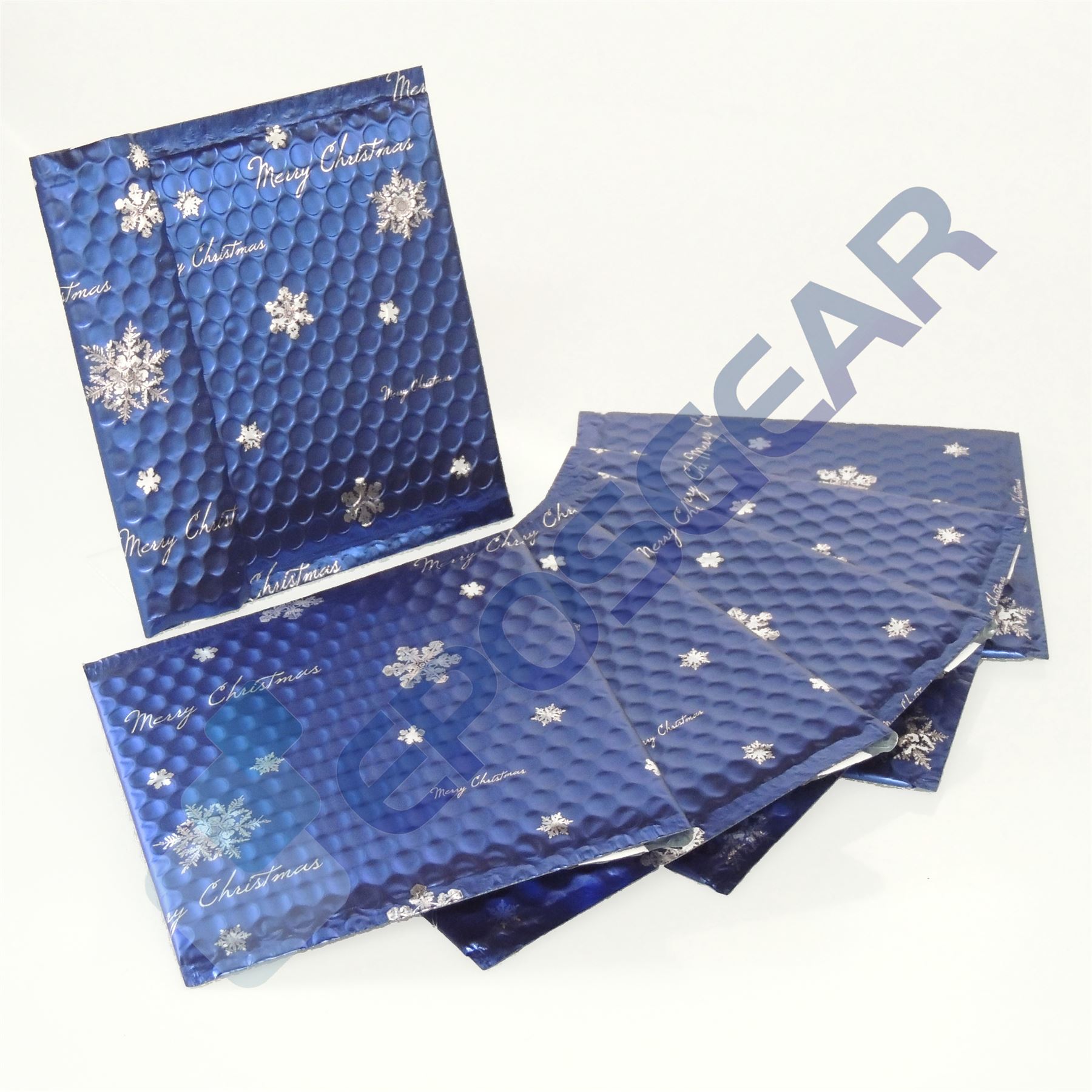 Christmas Xmas Gift Metallic Foil Padded Bubble Wrap Lined Bag Mailing