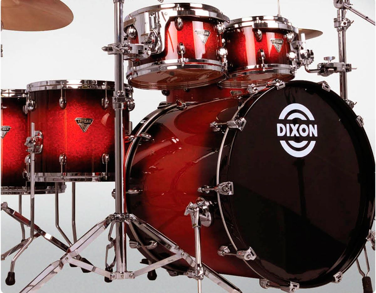 Dixon Artisan Drum Kit Red Copper Burst Sparkle eBay