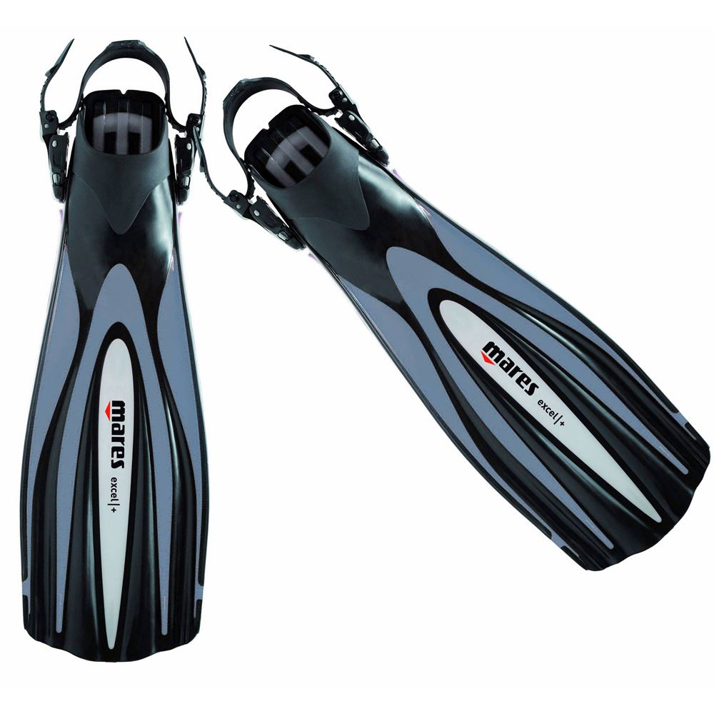 Mares EXCEL + Open Heel Fins with ABS Adjuable Strap, Scuba Dive Diving