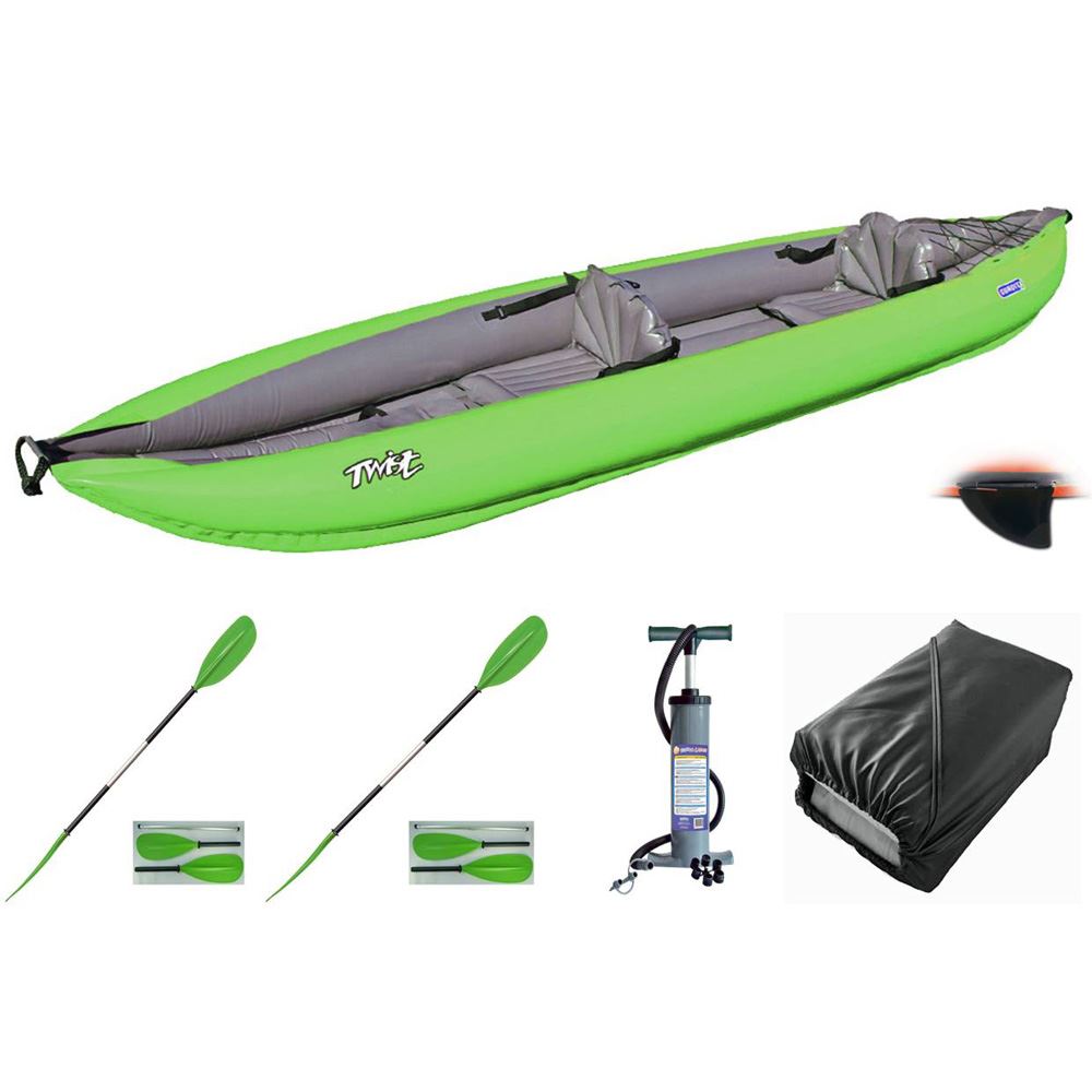 GUMOTEX Twist 2 High Pressure Inflatable Kayak Bag Fin Paddles Pump