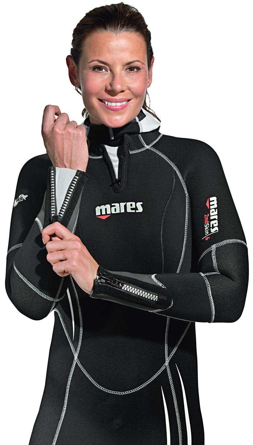 Mares Ladies 2nd Skin 6mm Scuba Diving Semi Dry Wetsuit with Hood