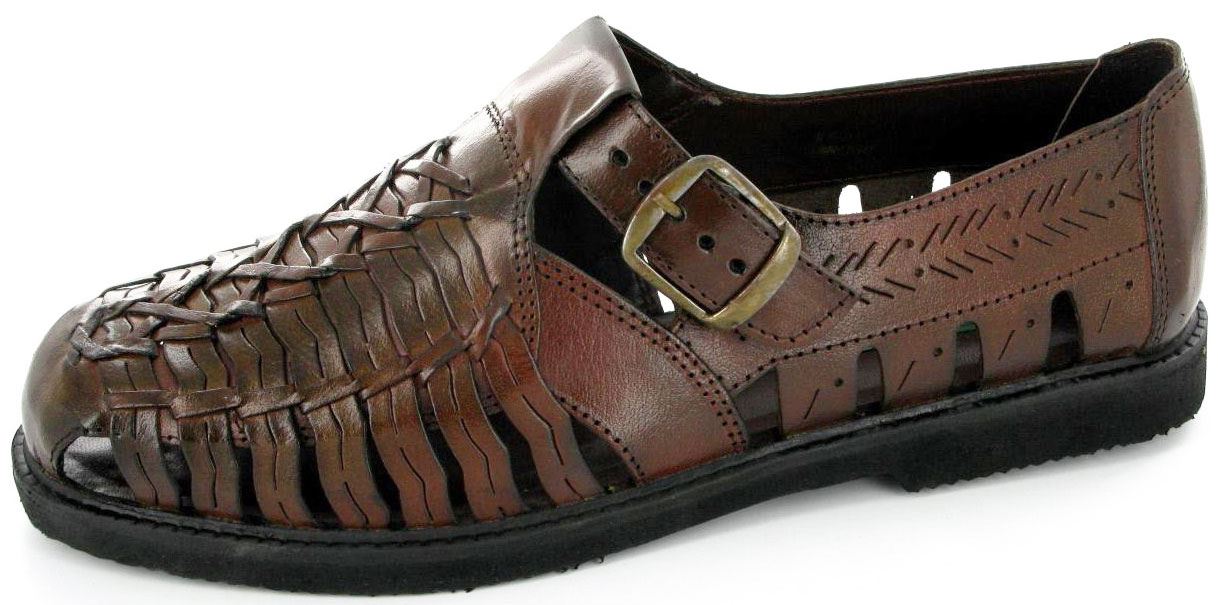 Mens Smart Interlaced Weaved Closed Toe Sandals Evening Shoe Upper 