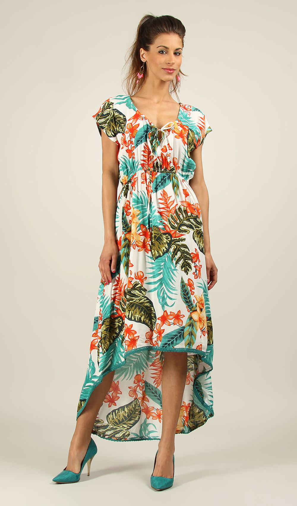 New Kushi Ladies Long Back Midi Front Maxi Summer Party Dress Size 10 - 22 | eBay