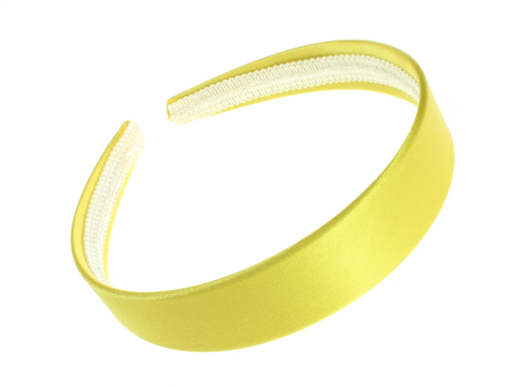 Bright Yellow Satin Alice Band Hair Band Headband Bandeau Hair