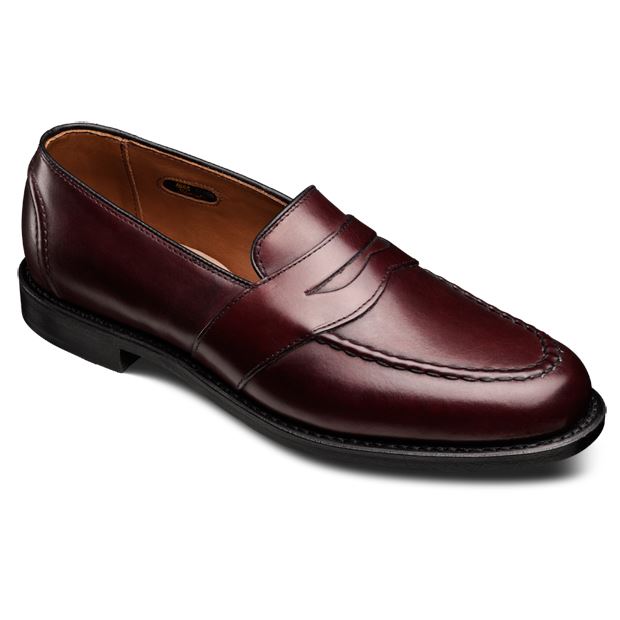 Allen Edmonds Randolph Penny Loafers Burgundy Burnished Calf (4839) eBay