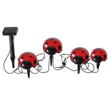 Solar Ladybugs - 4-Piece Set By Smart Solar Solar Ladybugs - 4-Piece Set By Smart Solar