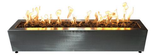 Stainless Steel Rectangle Fire Table - LP Stainless Steel Rectangle Fire Table - LP
