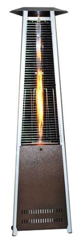 Contemporary Triangle Design Portable Propane Patio Heater-Golden Hammered Contemporary Triangle Design Portable Propane Patio Heater-Golden Hammered