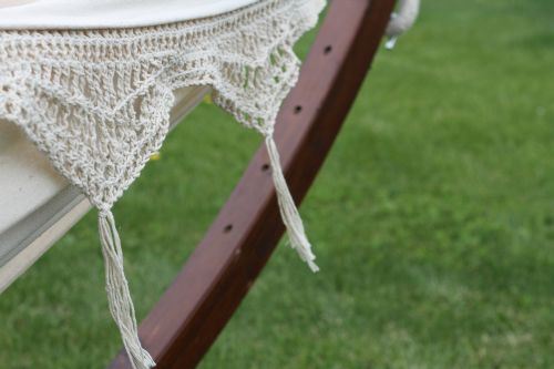 Double Cotton Hammock with Solid Pine Arc Stand - Natural 8ft Double Cotton Hammock with Solid Pine Arc Stand - Natural 8ft