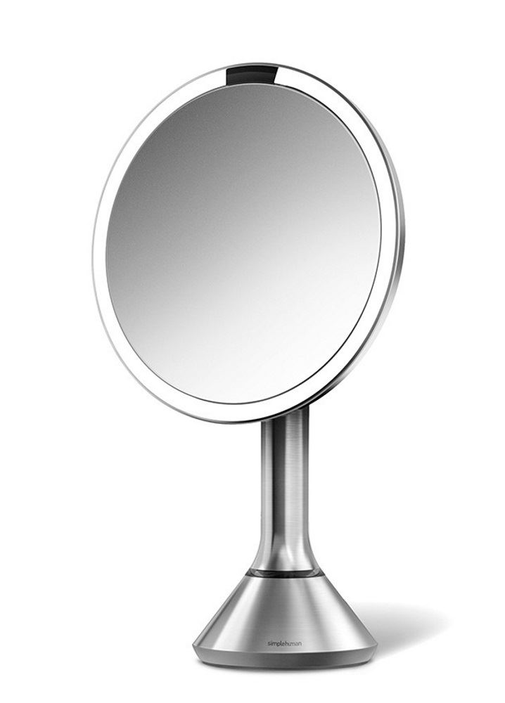 Simplehuman Stainless Steel Sensor Magnifying Mirror, 1x or 10x