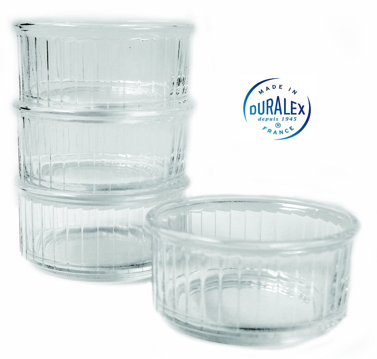 Duralex Set of 4 Glass Ramekins Dessrt Bowls, 10cm 5010AC04 eBay