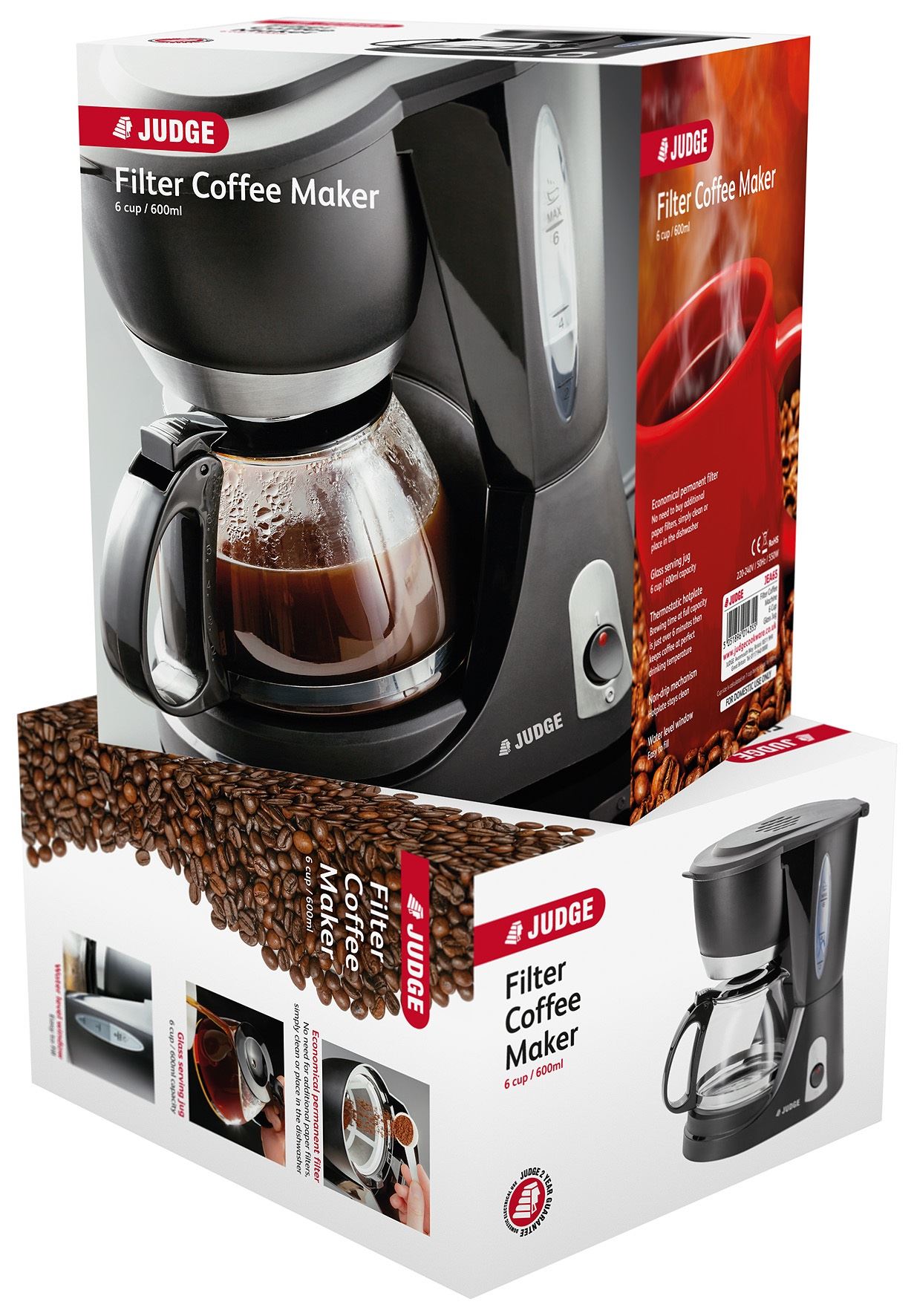 Judge 6cup/600L Electric Filter Coffee Maker with Glass Pot - 700W- JEA65 eBay