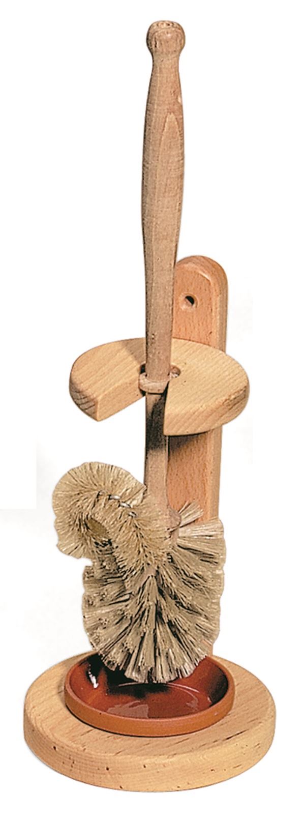 Redecker Toilet Brush Holders Stand with Brush, Metal Jug or Beechwood