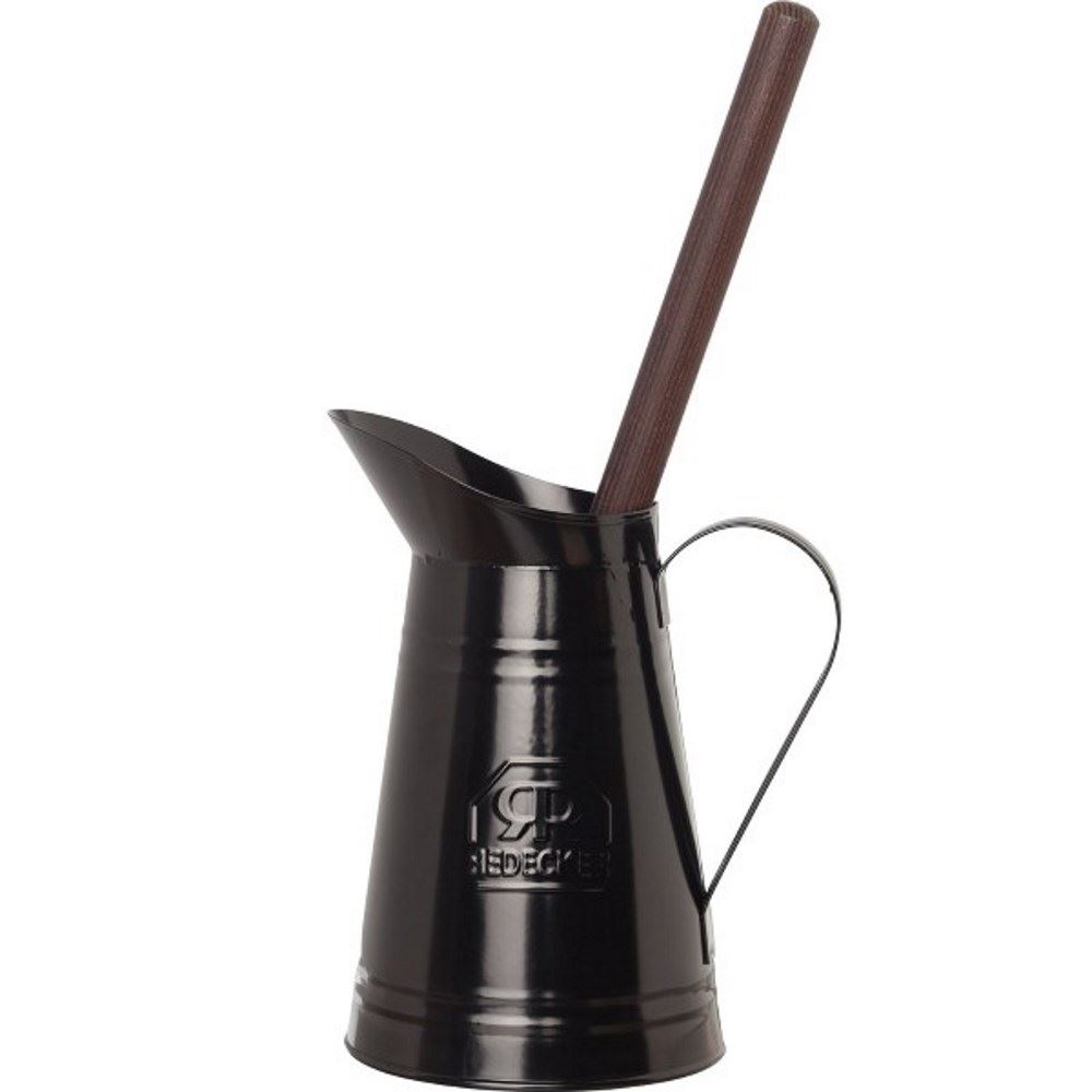 Redecker Toilet Brush Holders Stand with Brush, Metal Jug or Beechwood