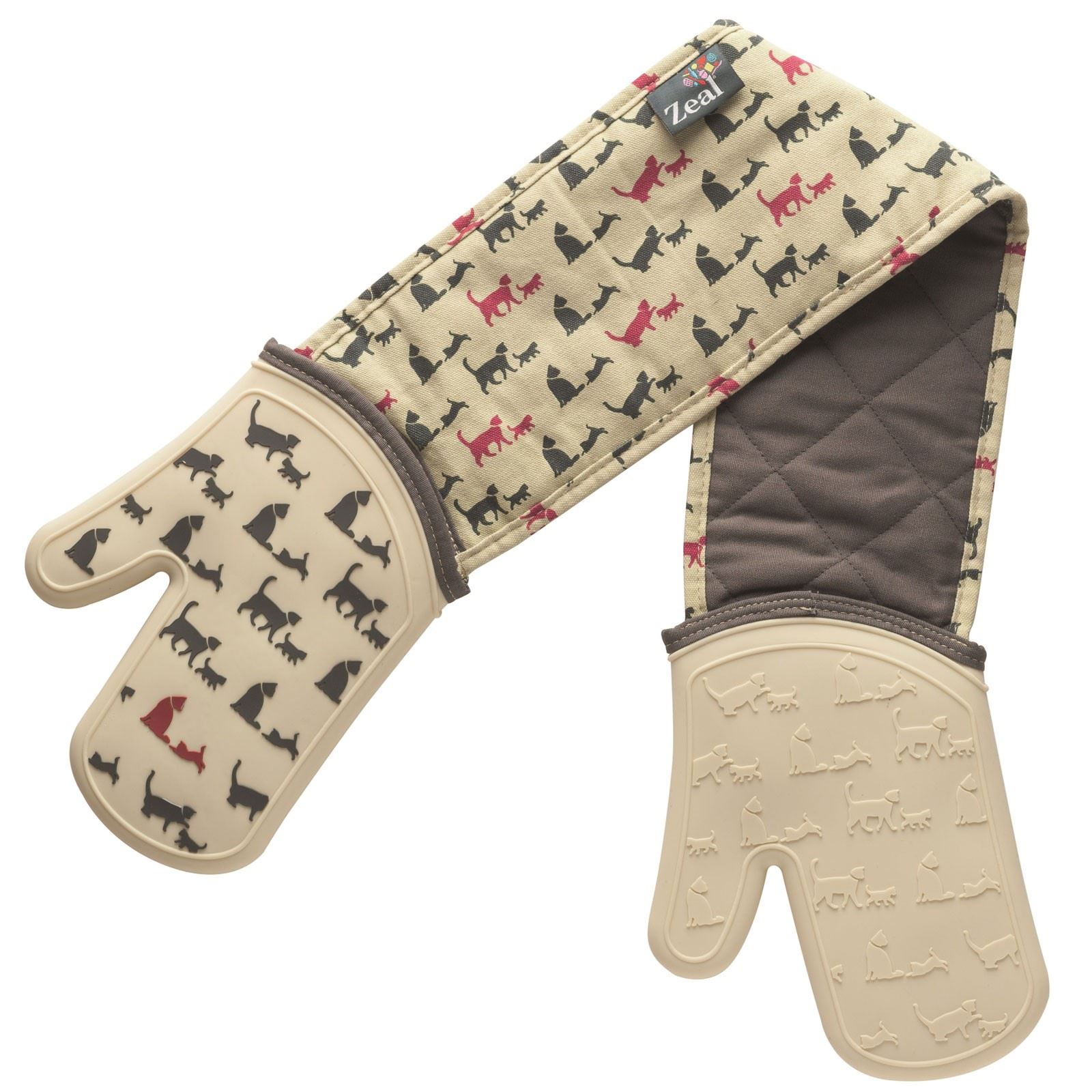 Zeal Steam Stop Silicone Waterproof Oven Mitts/Gloves, Cats or Hens eBay