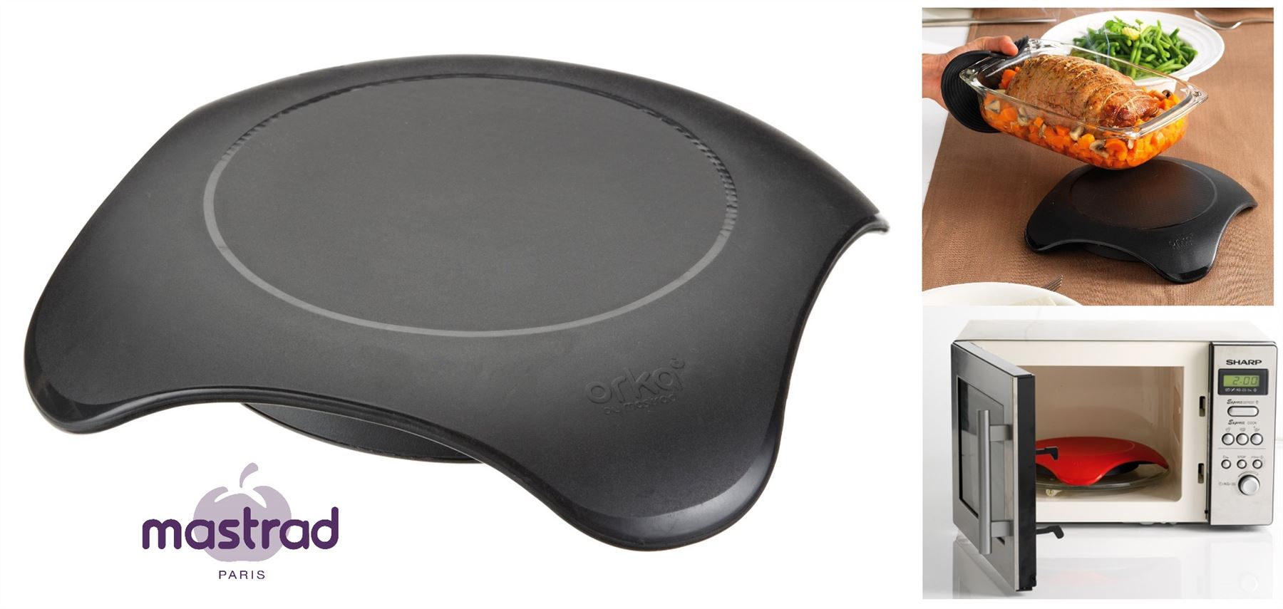 Mastrad Magma Microwaveable HOT Plate Food Warmer IN Black F04100 eBay