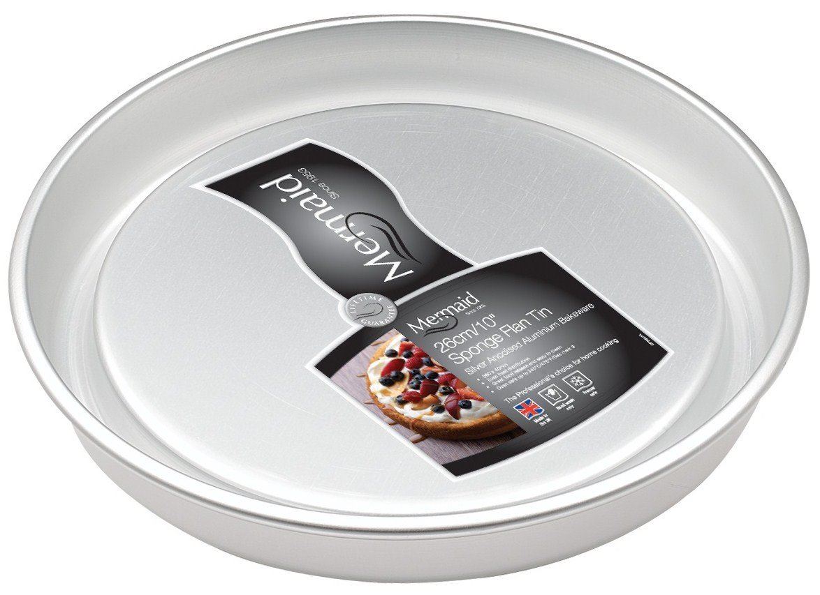 Mermaid Silver Anodised Loose Base Cake Sponge Sandwich Pan Tin