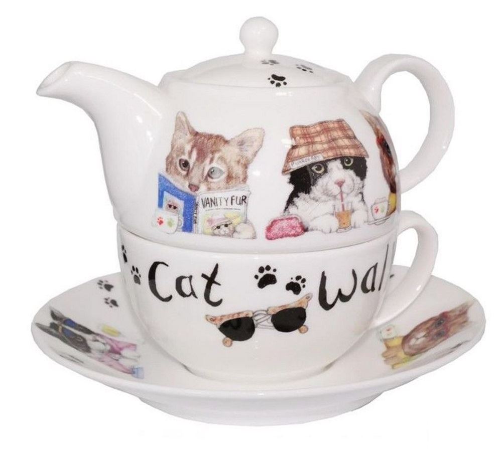 Roy Kirkham Animal Fashion Cat or Dog Tea For One Teapot with Cup and