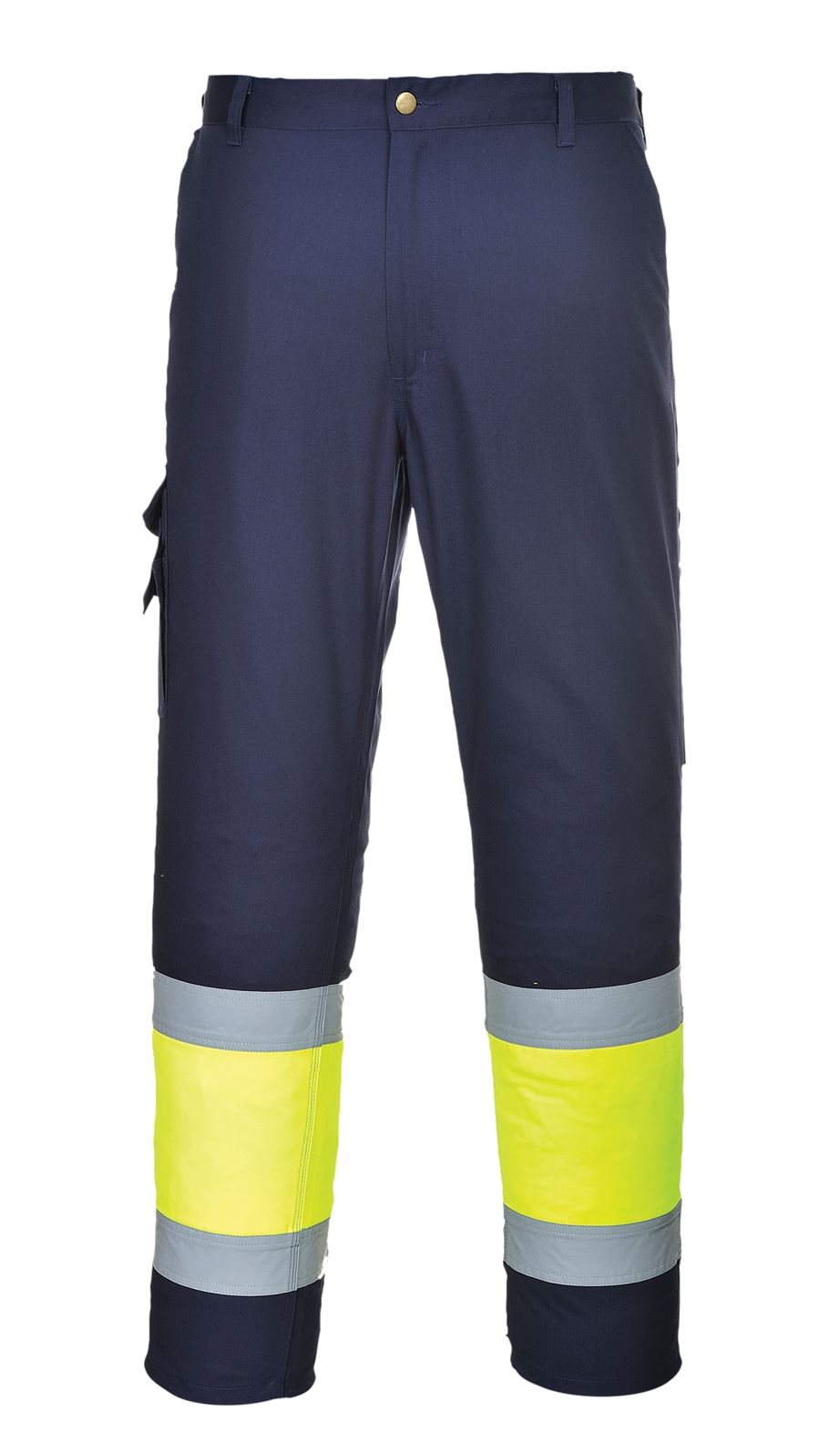 Men's Hi-Vis Polycotton Safety Cargo Trousers - EN471 Class 1, Regular Fit (Sizes 30-42, 32" Inseam)