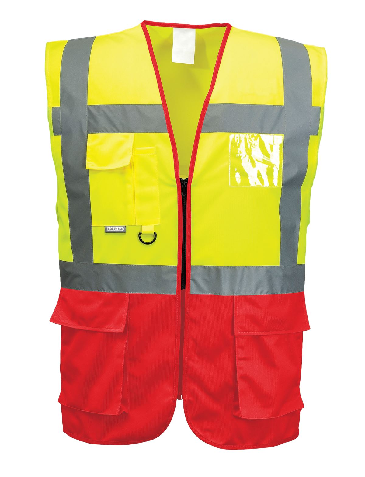 Portwest HI VIS Warsaw Executive Vest Safety Jacket Radio Loop ID