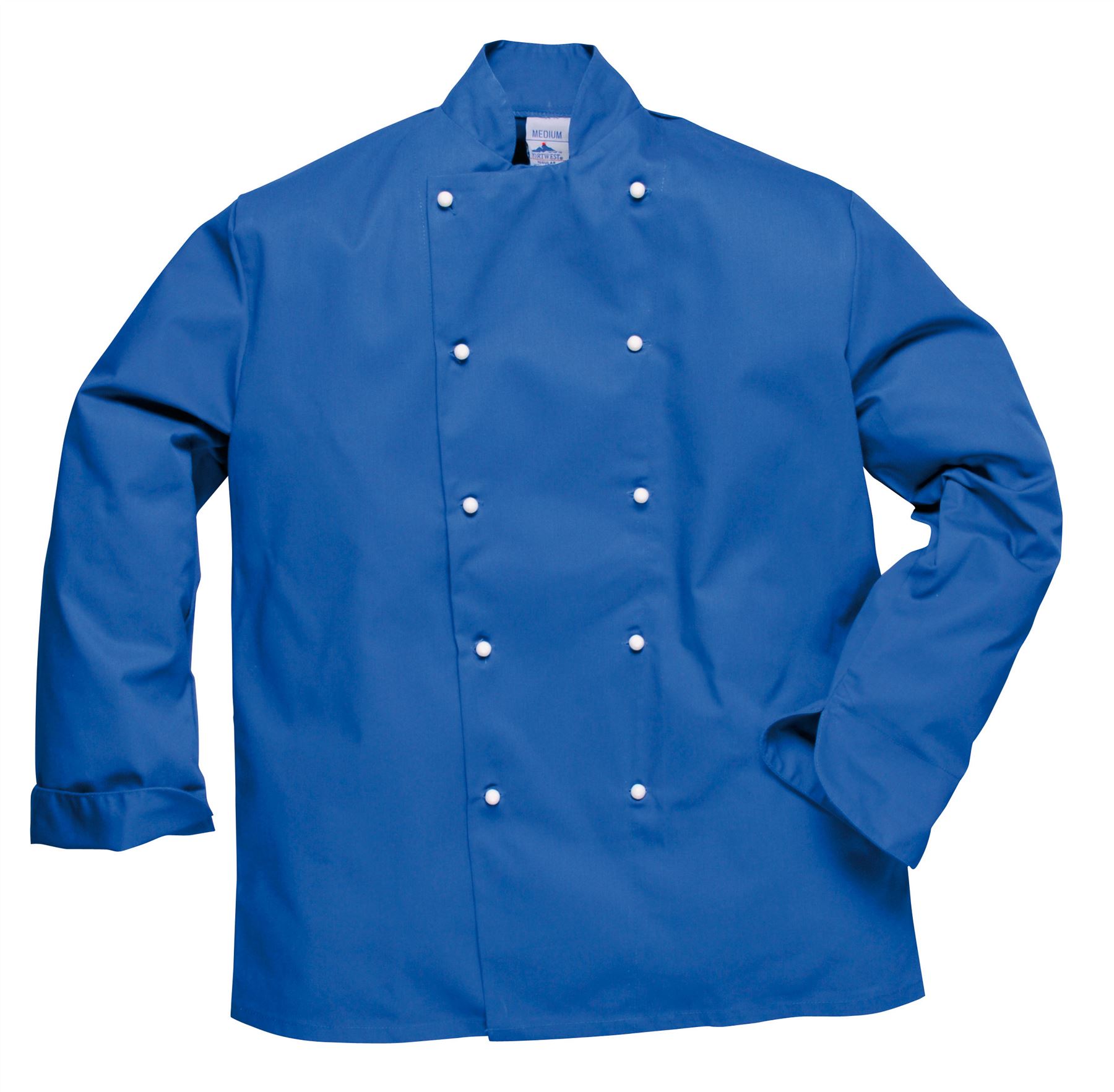 Portwest Somerset Chef Jacket Long Sleeve Pocket Food Catering Coat XS
