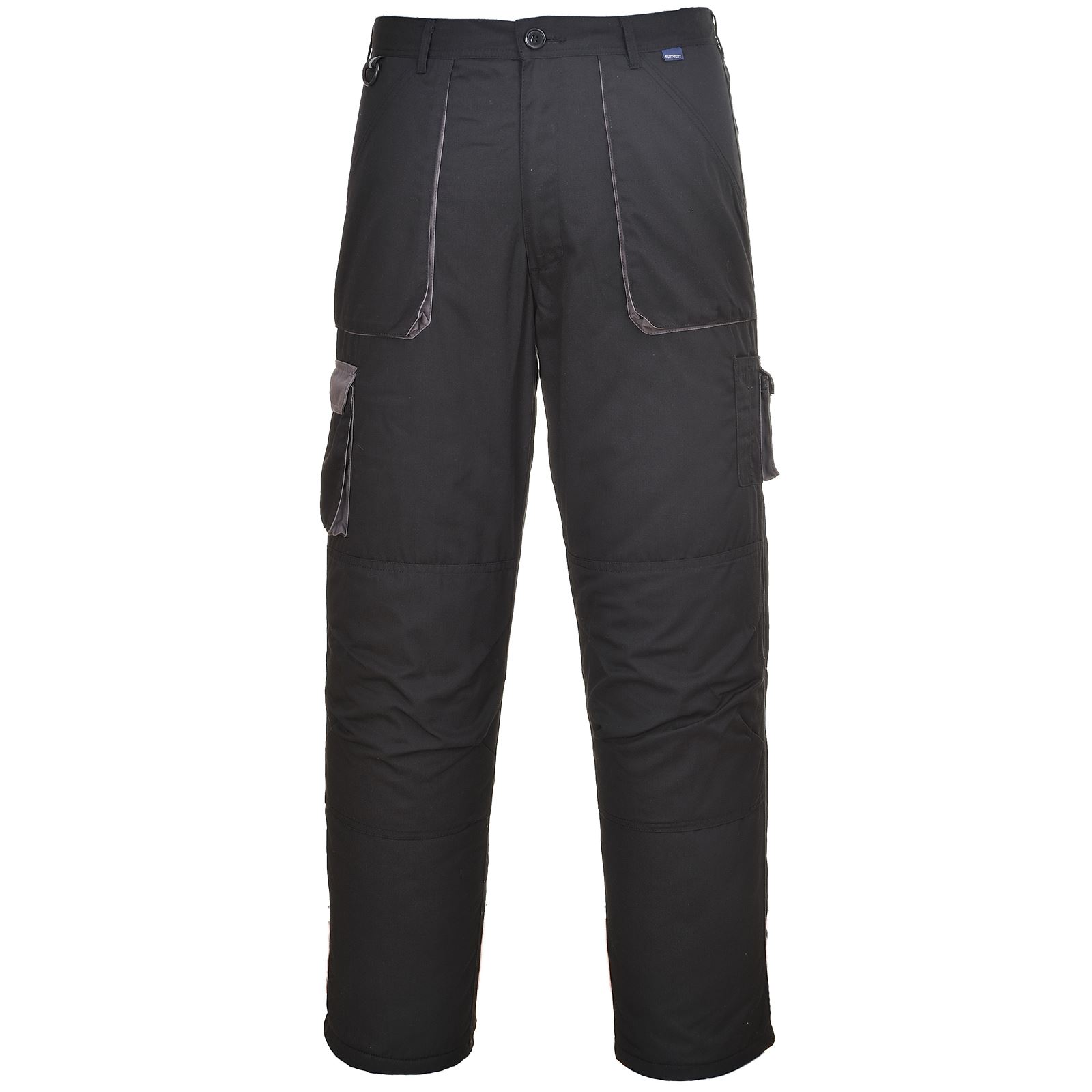 Texo Lined Work Trousers Pants Knee Pad Pockets Velcro Hem Half Elastic