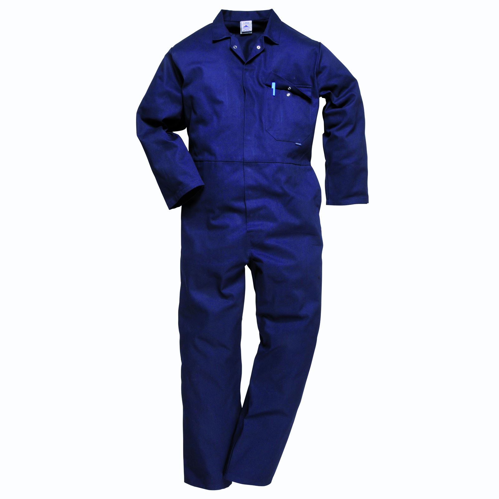 Portwest Cotton Stud Front Chest Pocket Boilersuit Overalls Garage