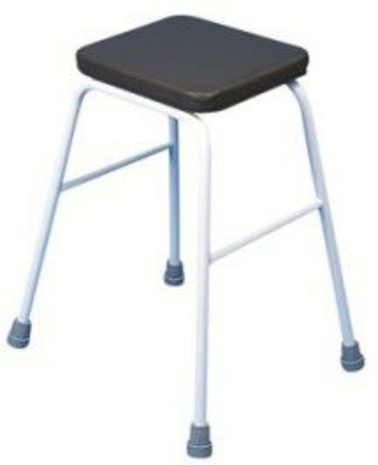 Height Adjustable Perching Stool Seat Kitchen Chair Padded Backrest