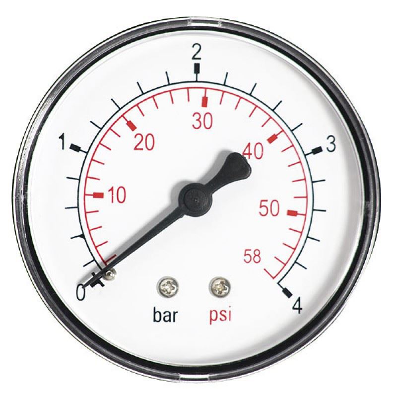 60mm 4,6,10 BAR Pressure Gauge water 1/4" BSP Side / Rear Entry Manometer