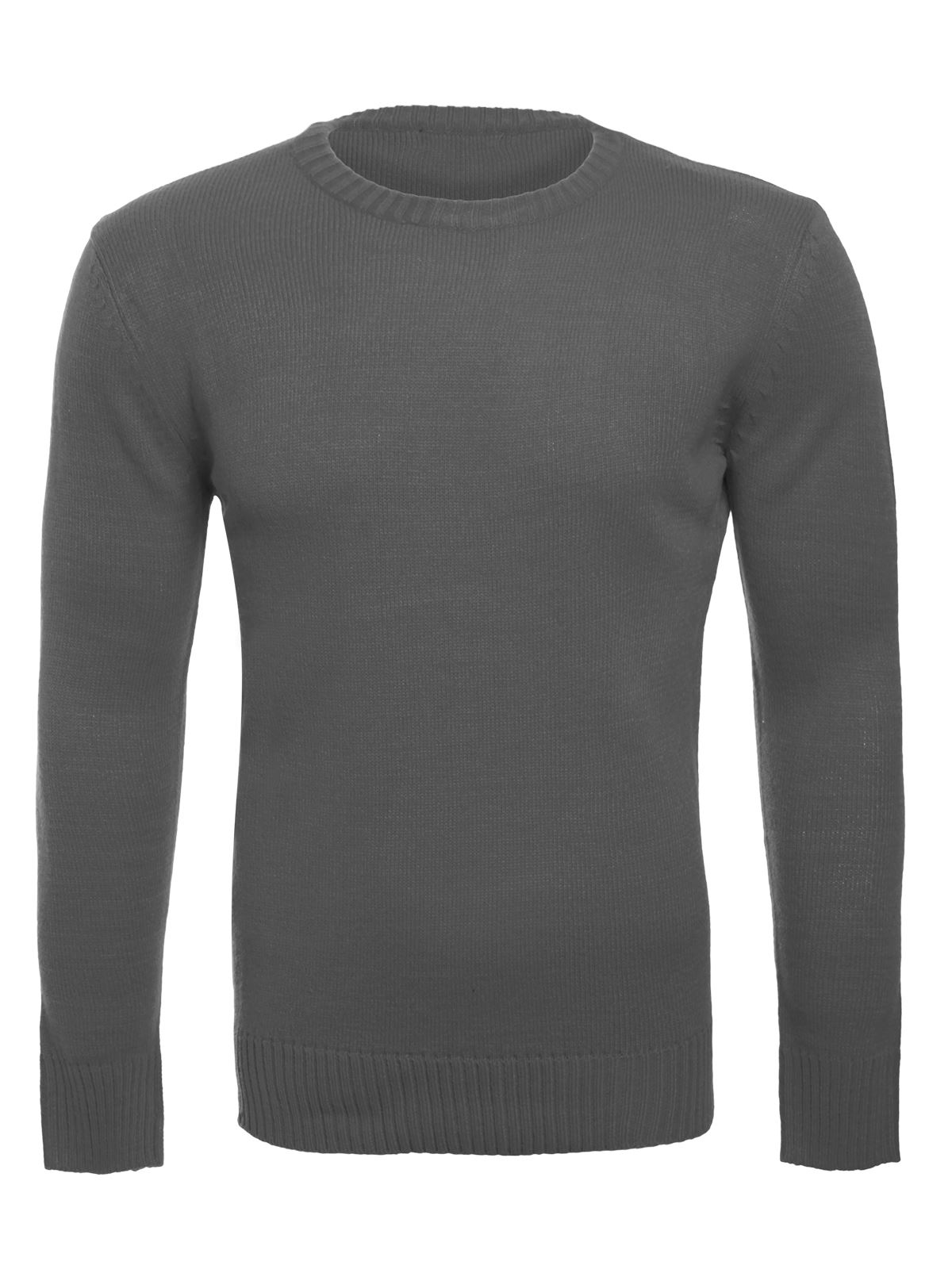 mens crew neck basic knitted jumper soft knit pullover sweater ebay mens crew neck basic knitted jumper soft knit pullover sweater ebay
