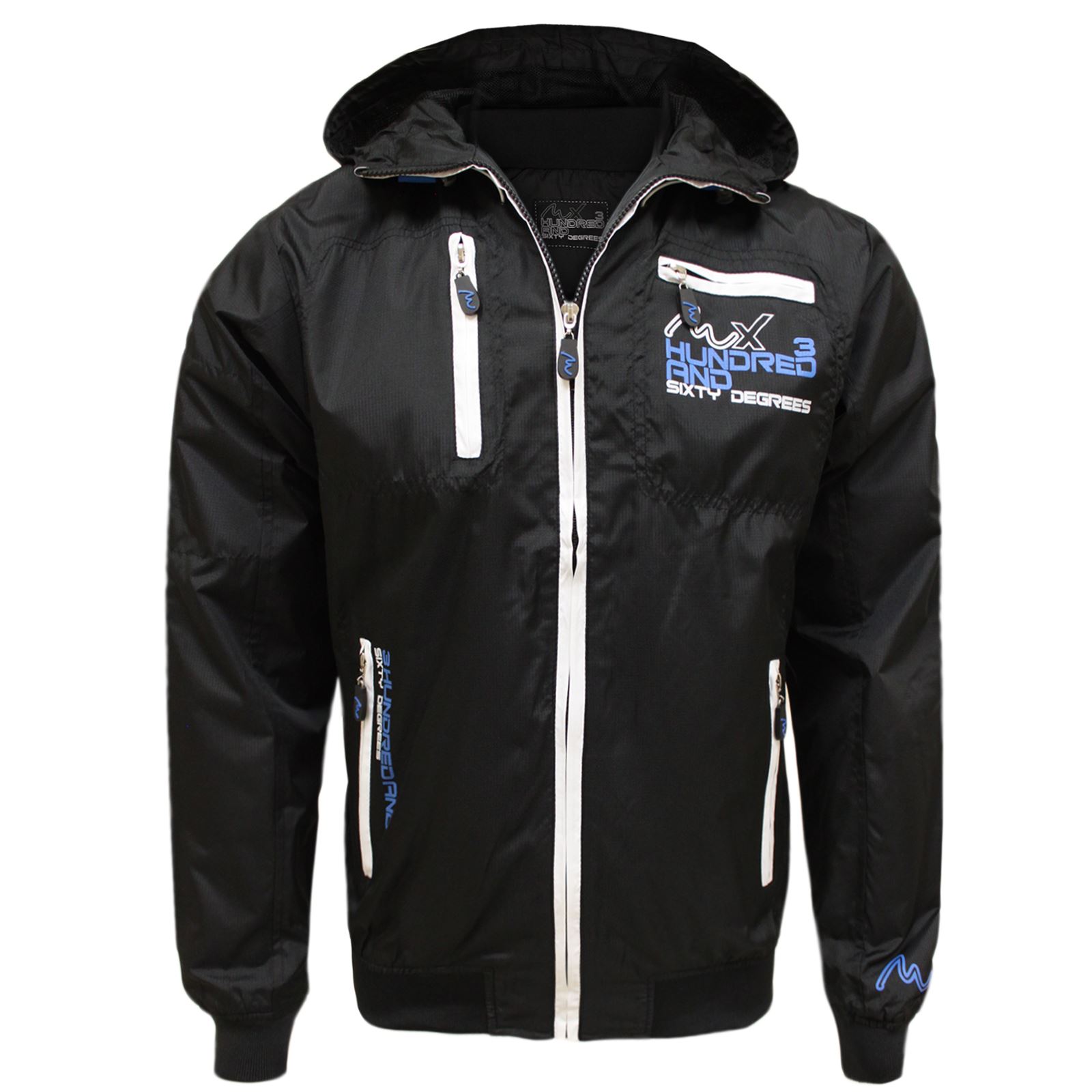 MENS LIGHTWEIGHT WINDBREAKER WATER PROOF SUMMER JACKET HOODED RAINCOAT