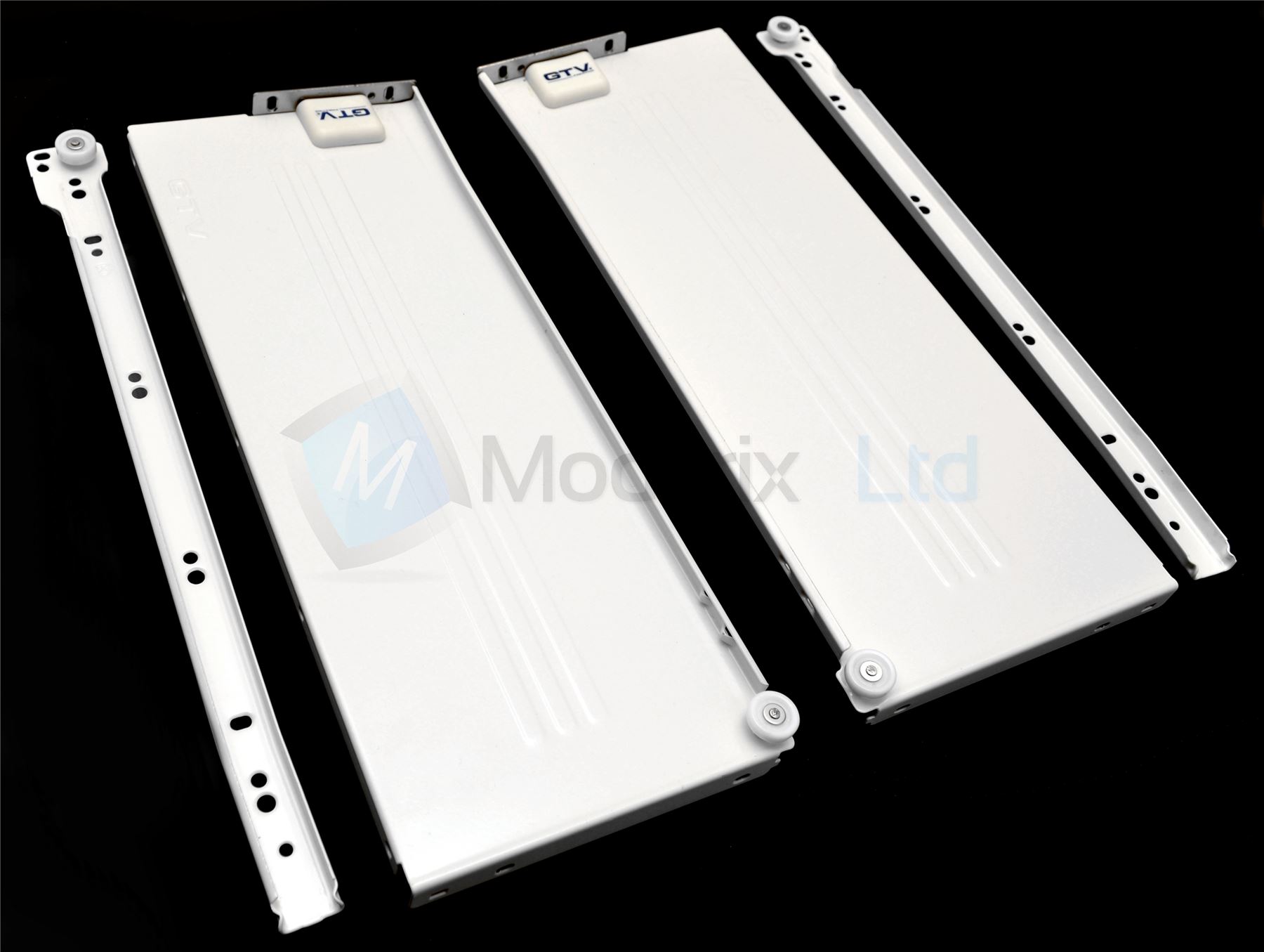 Metabox Metal Drawers Sides/Runners Slides Rollers Set All Sizes