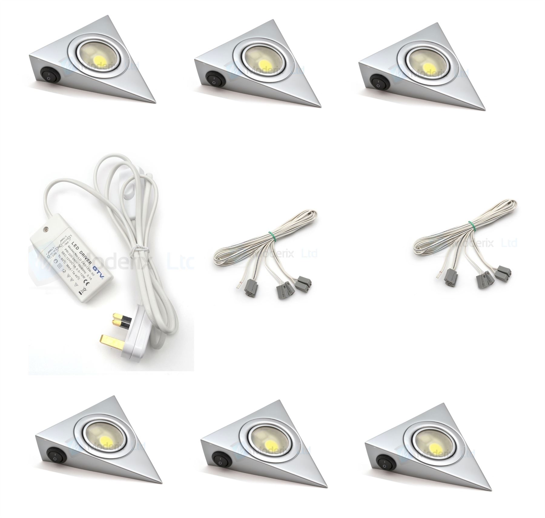 Led Triangle With Switch Aluminium Kitchen Under Cabinet Light Set Led Triangle With Switch Aluminium Kitchen Under Cabinet